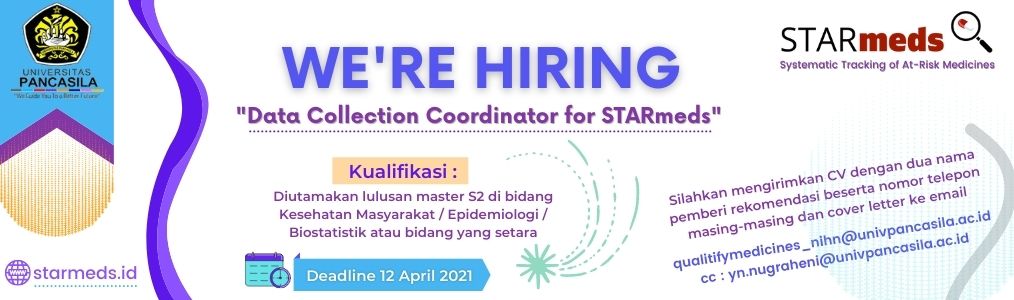 Vacancy Data Collection Coordinator (epidemiologist) for STARmeds